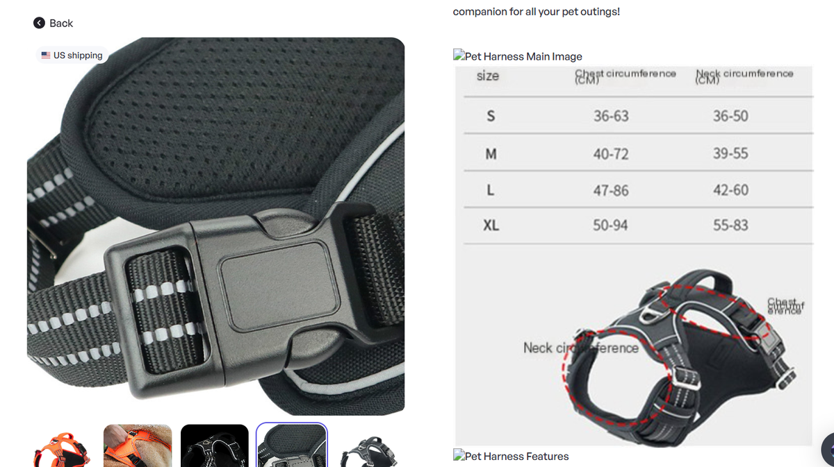 Strong-Grip Waterproof Dog Harness