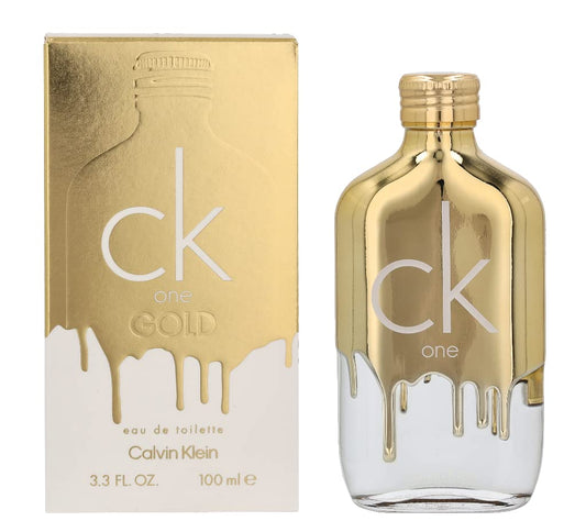 CK One Gold Eau de Toilette – Unisex Woody Scent with Bergamot & Guaiac Wood