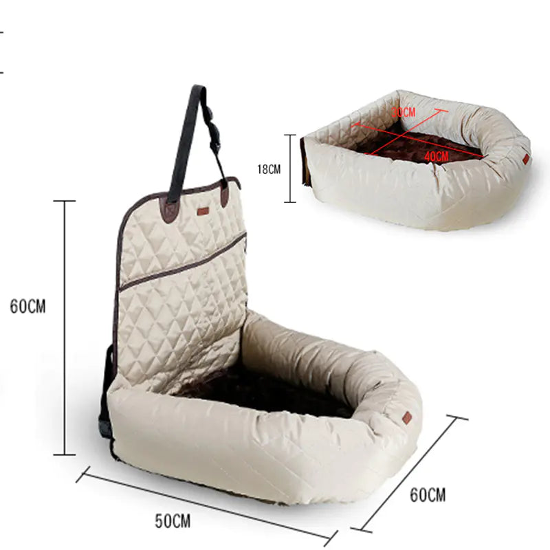 Deluxe Car Pet Bed with Cushion