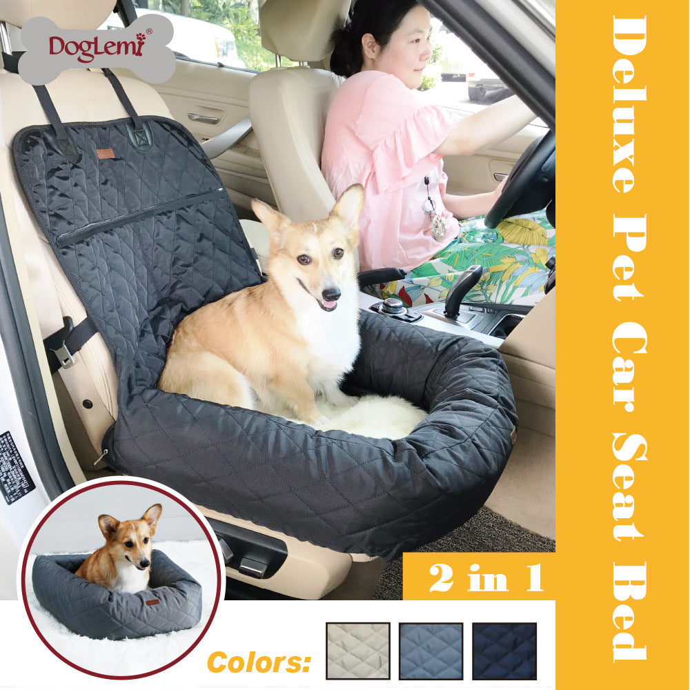 Deluxe Car Pet Bed with Cushion